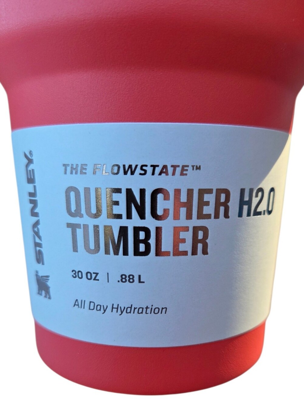 Stanley Quencher H2.0 FlowState Tumbler 30oz Vibrant Hot Coral Accessories Too! - Picture 6 of 8